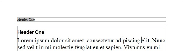 Encabezados de página en un documento de OpenOffice Writer.