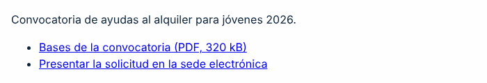 Captura de pantalla del ejemplo incorrecto: Enlaces que abren otra ventana sin aviso