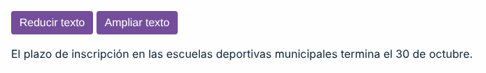 Captura de pantalla del ejemplo incorrecto: Botones que pierden el foco al recibirlo
