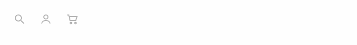 Captura de pantalla del ejemplo incorrecto: Iconos gris claro sobre fondo blanco