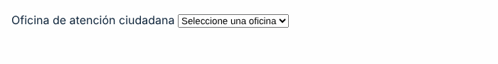 Captura de pantalla del ejemplo incorrecto: Desplegable que cambia de página al elegir