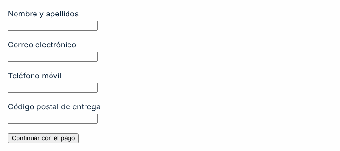 Captura de pantalla del ejemplo incorrecto: Autocompletado desactivado o con valores inventados
